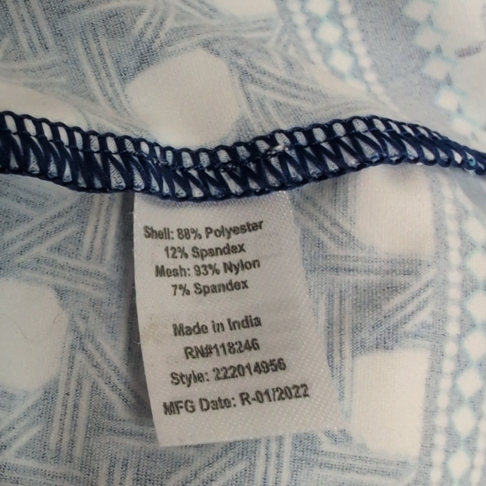 Cabana Life® X Talbots Half Zip Sportshirt - Playful Palms NWOT Size Large - Picture 9 of 11